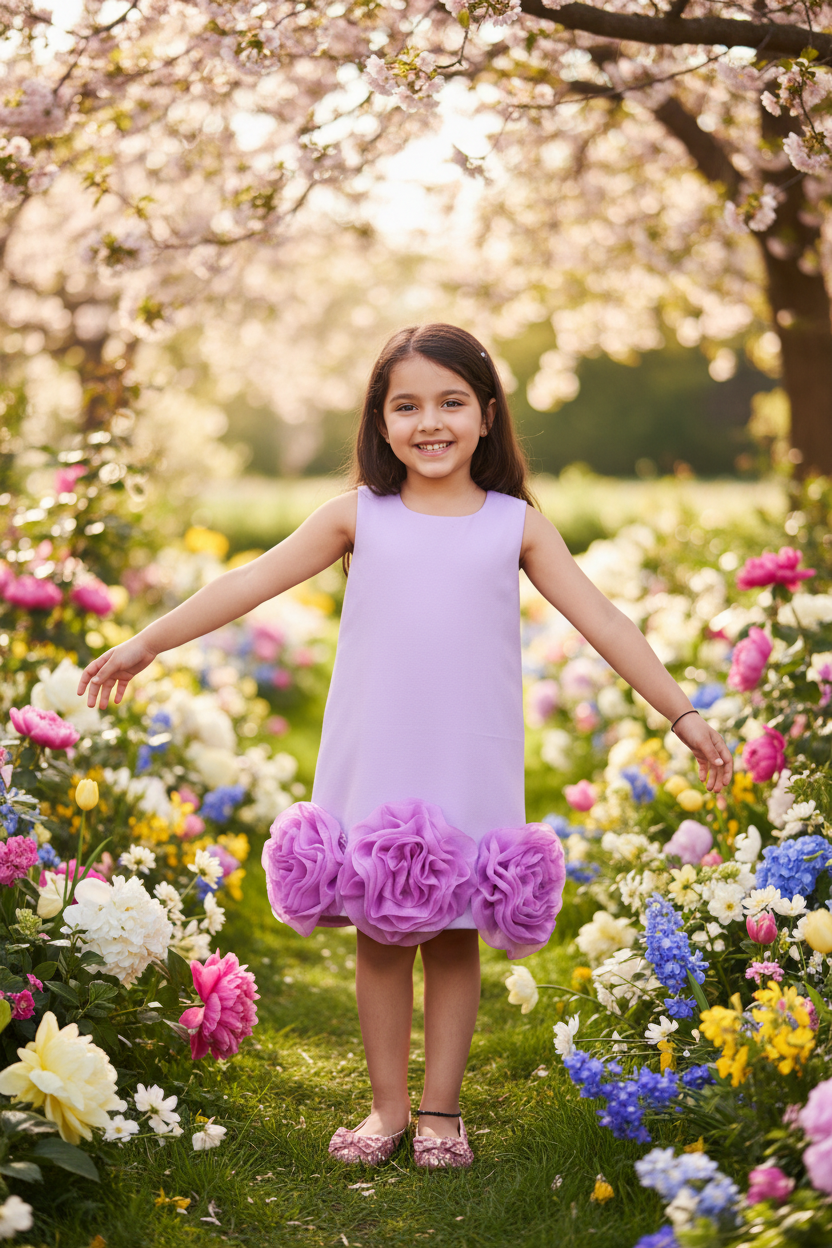 Designer Boutique Dresses purple frock m250078