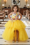 Girls yellow Gown length Party dress M240031