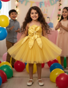 Girls gold casual frock m240055