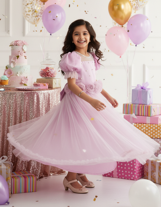 Girls Purple Gown length Party dress M232501