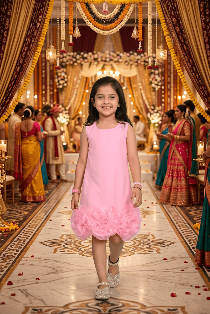 Designer Boutique Dresses pink frock m250074