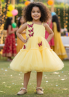 Girls yellow casual frock m250042