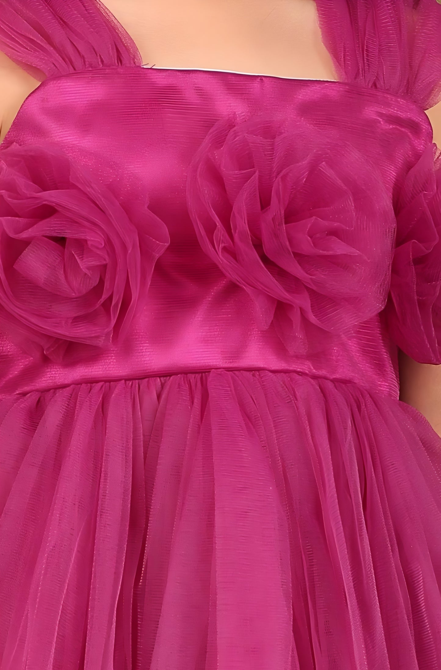 Girls Magenta casual frock m250128