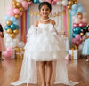 White Ruffle Tulle Party Dress for Girls M260248