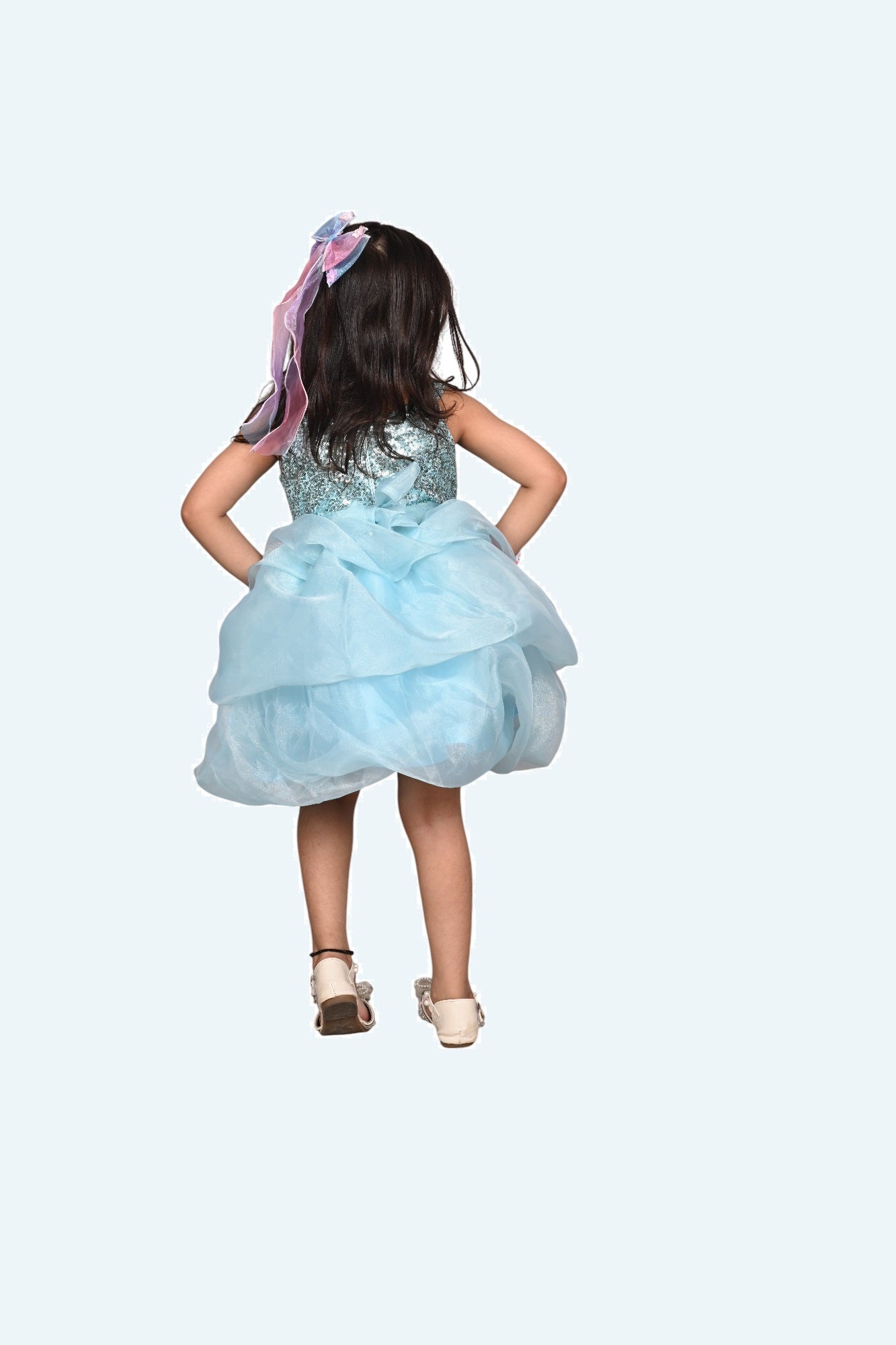 Girls blue casual frock m250044