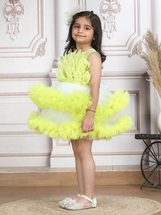 Girls Yellow Party Dress
