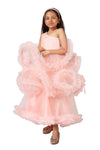 Girls Peach Gown length Party dress M232701
