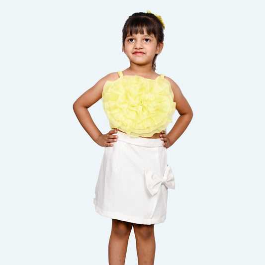 Girls premium skirt and top clothing set