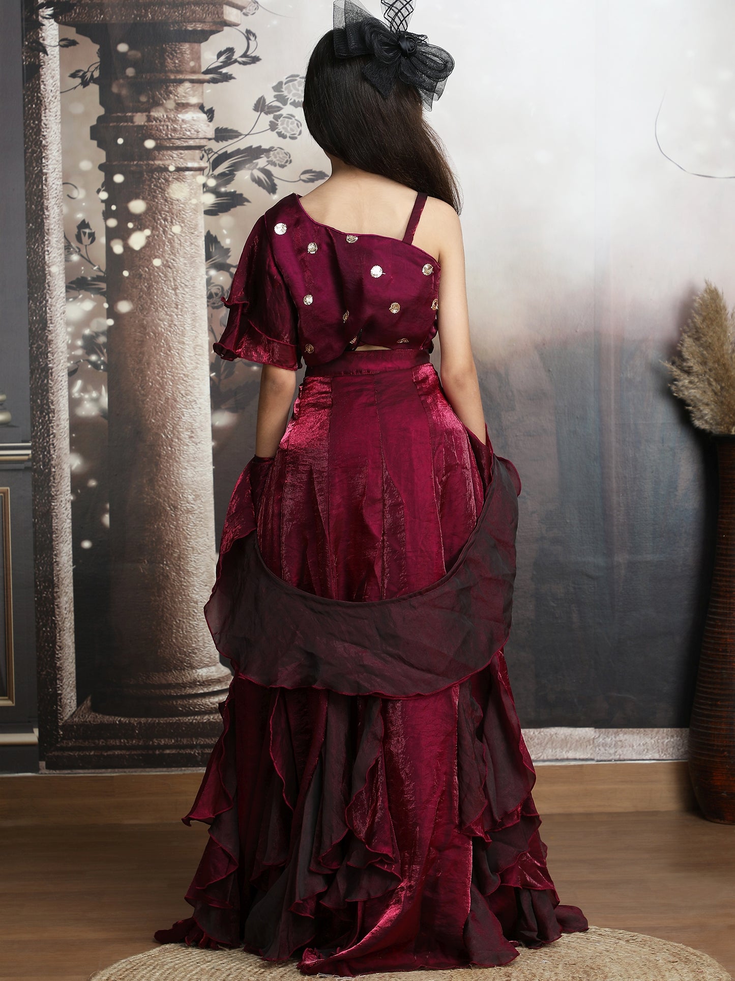 Red designer lehenga choli set M250304