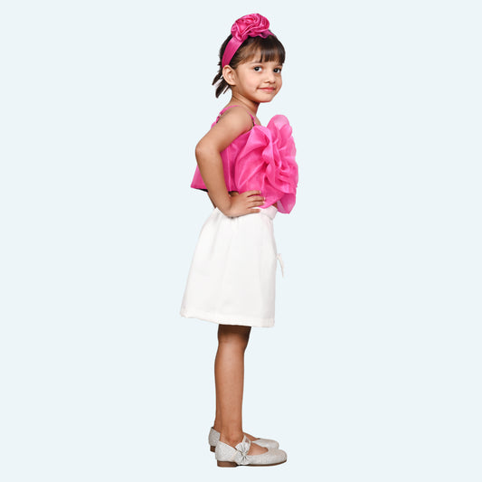 Girls premium skirt and top clothing set
