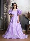 Girls purple Gown length Party dress m250290