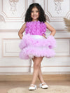 Girls purple Knee length Party frock