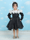 Girls black Knee length Party frock
