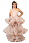 Girls Champagne Gown length Party dress M232201