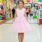 Girls pink casual frock m250054