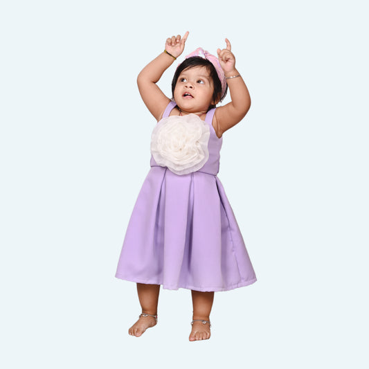 Girls purple casual frock m250067