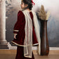 maroon silk blended sharara set-m250331