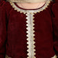 maroon silk blended sharara set-m250331
