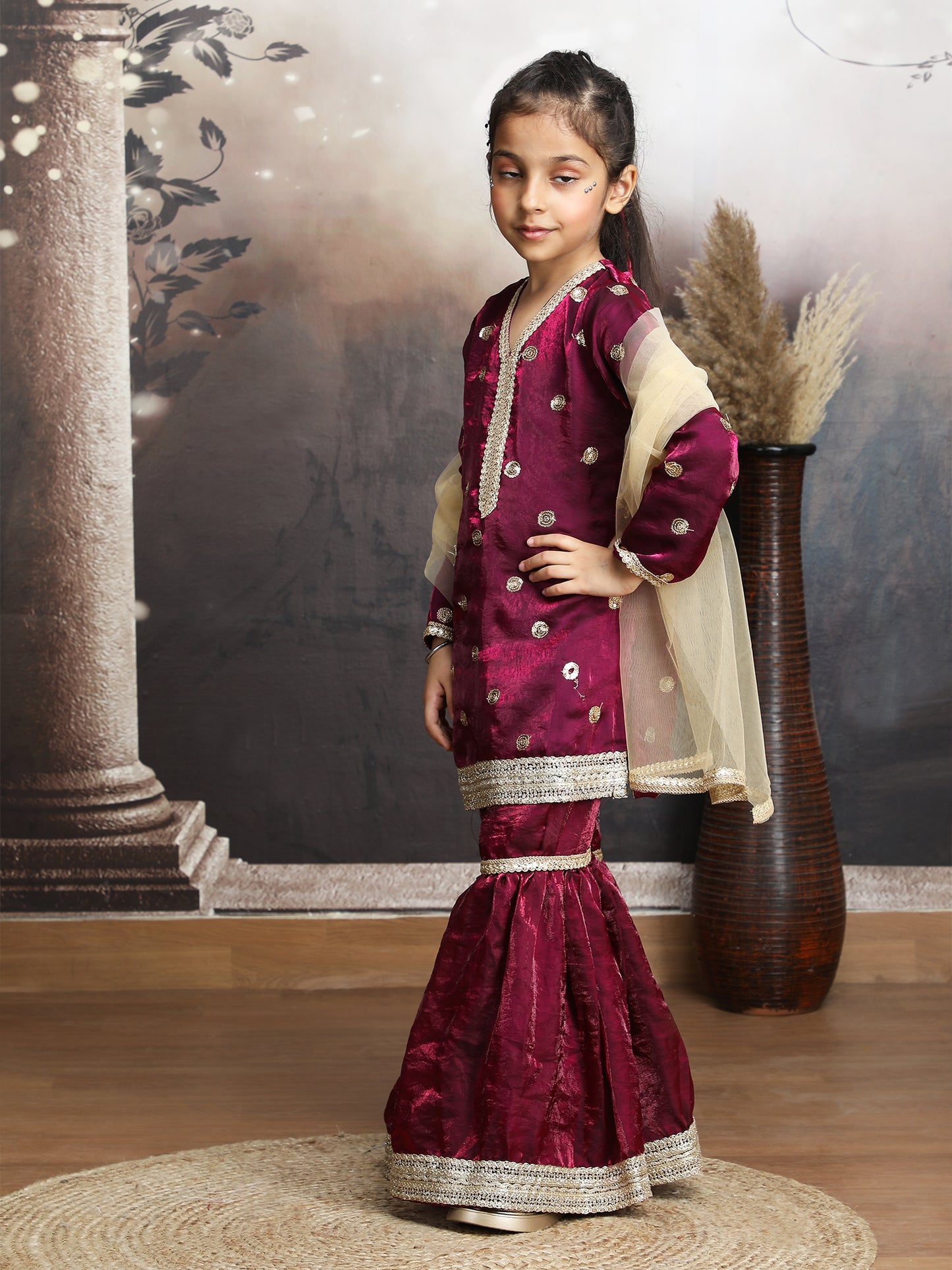 wine jimmy chu sharara set-M250320