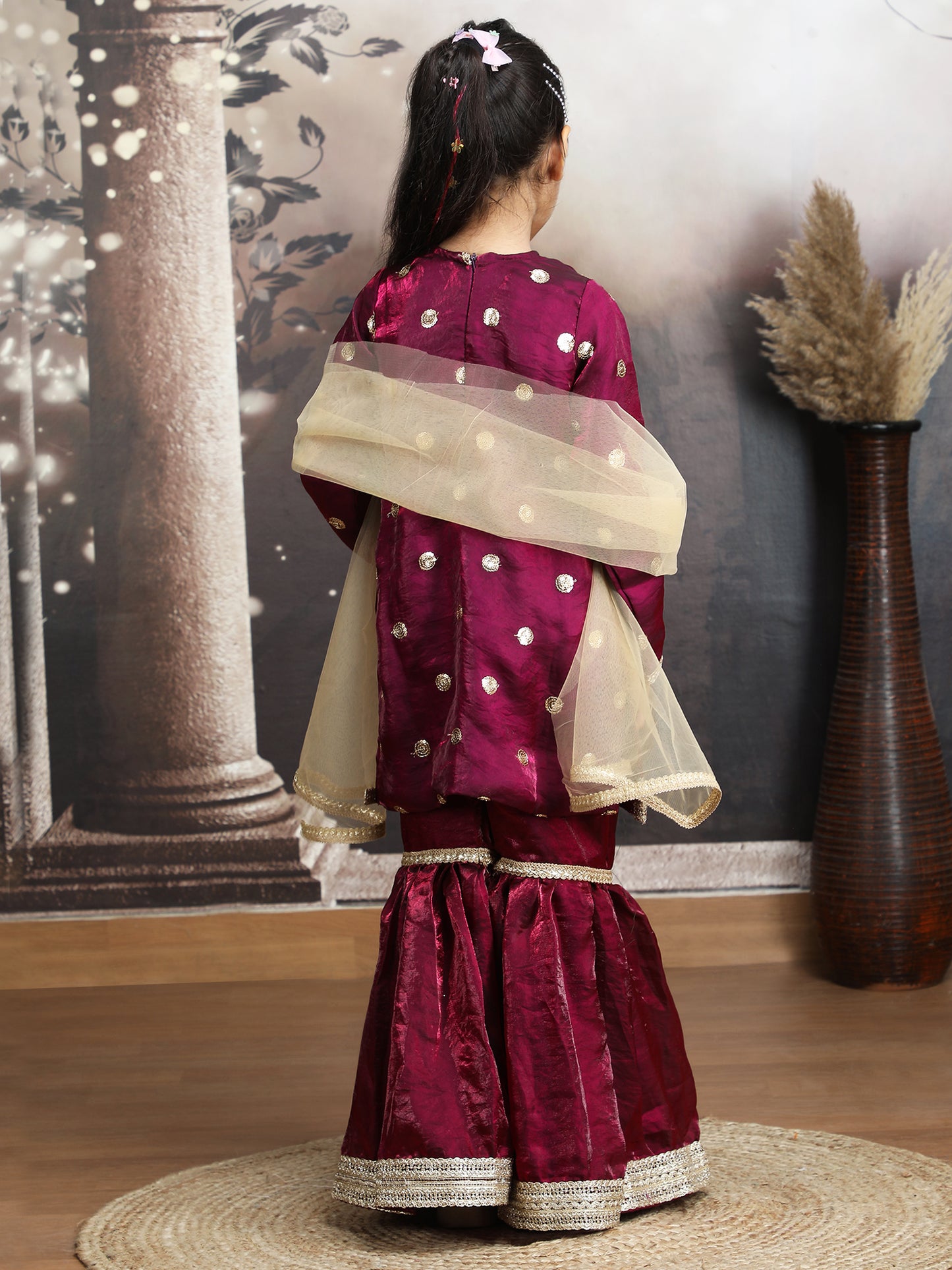 wine jimmy chu sharara set-M250320