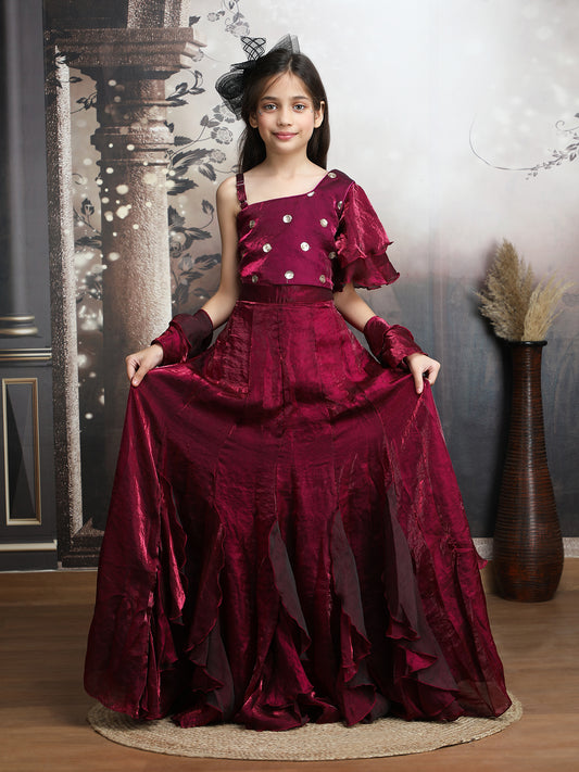 Red designer lehenga choli set