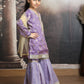 purple silk blended sharara setM250322