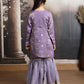 purple silk blended sharara setM250322
