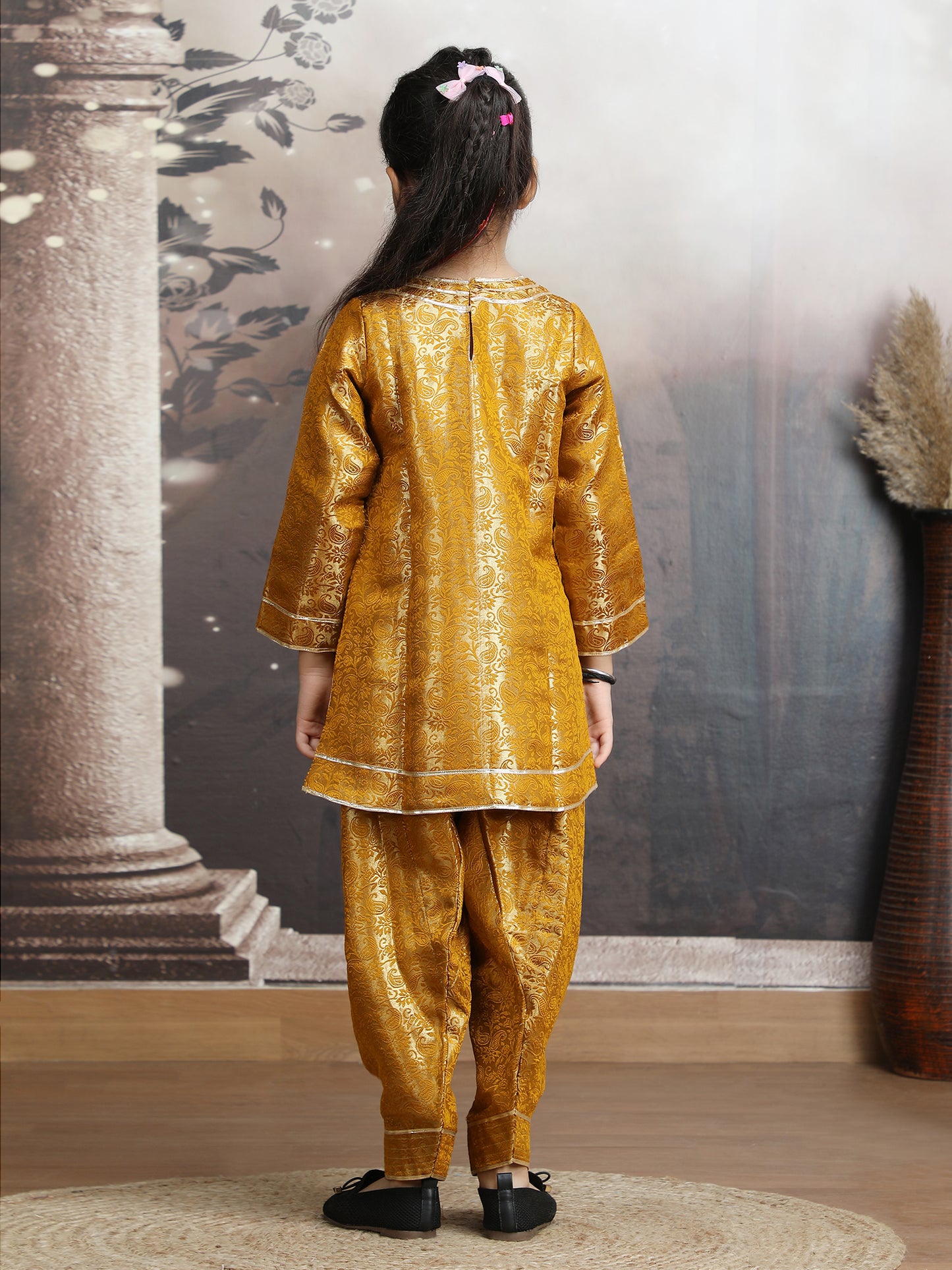 yellow embroidery salwar suit  M250325