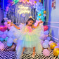 Green Unicorn Birthday Party Frock for Girls m260295