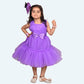 Purple party frock for girls-M250055