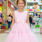 Girls pink casual frock m250054