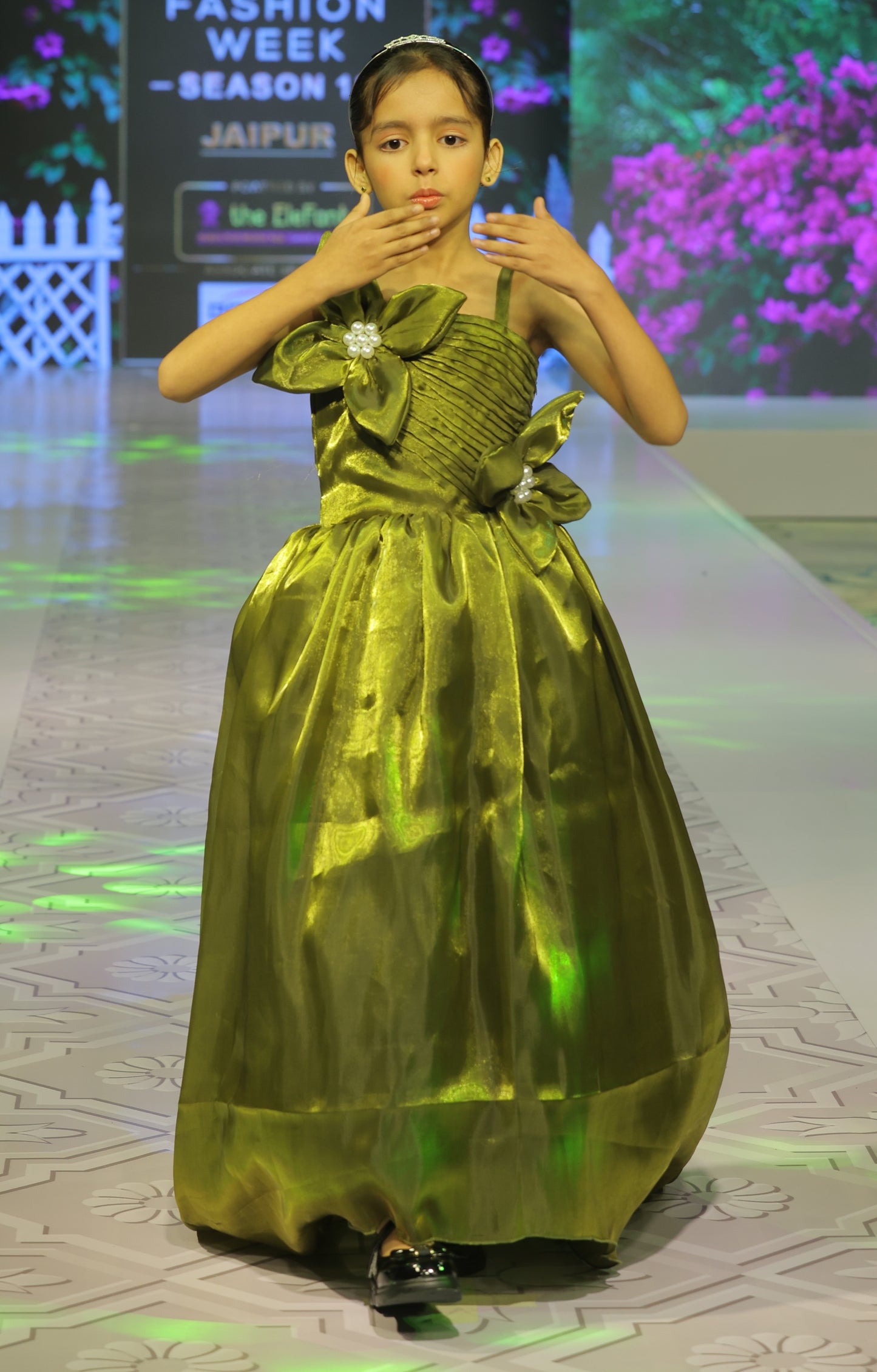 Green Designer Party Wear Gown