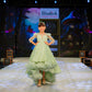 Girls green Gown length Party dress M240010