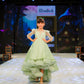 Girls green Gown length Party dress M240010