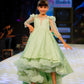 Girls green Gown length Party dress M240010