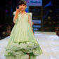 Girls green Gown length Party dress M240010