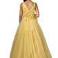 Girls Beige Color Princess Party Wear gown
