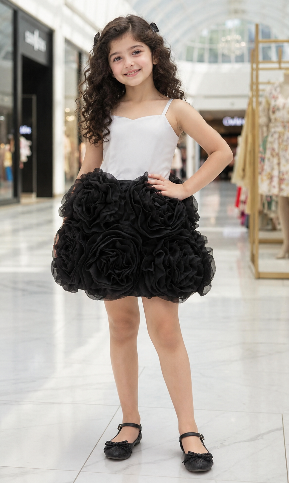 Childrens Party Dresses Grey frock m250334