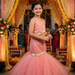 Peach Color Lehenga Choli Set For Girls