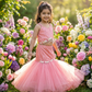 Peach Color Lehenga Choli Set For Girls
