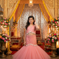 Peach Color Lehenga Choli Set For Girls