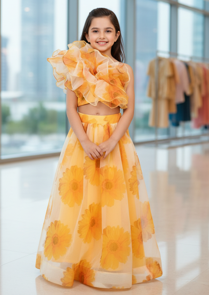 Yellow Designer lehenga choli set