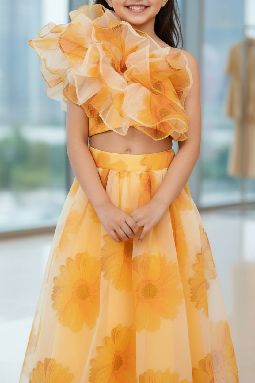 Yellow Designer lehenga choli set