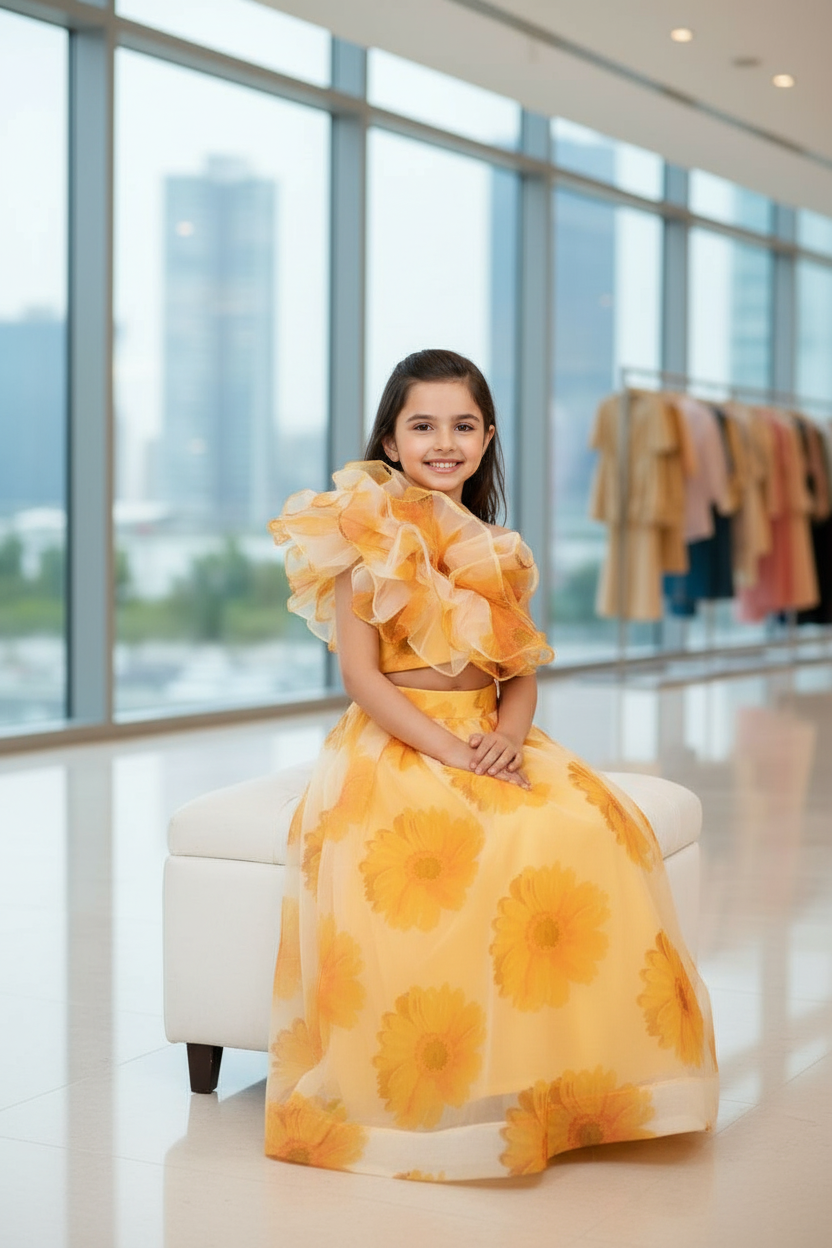 Yellow Designer lehenga choli set