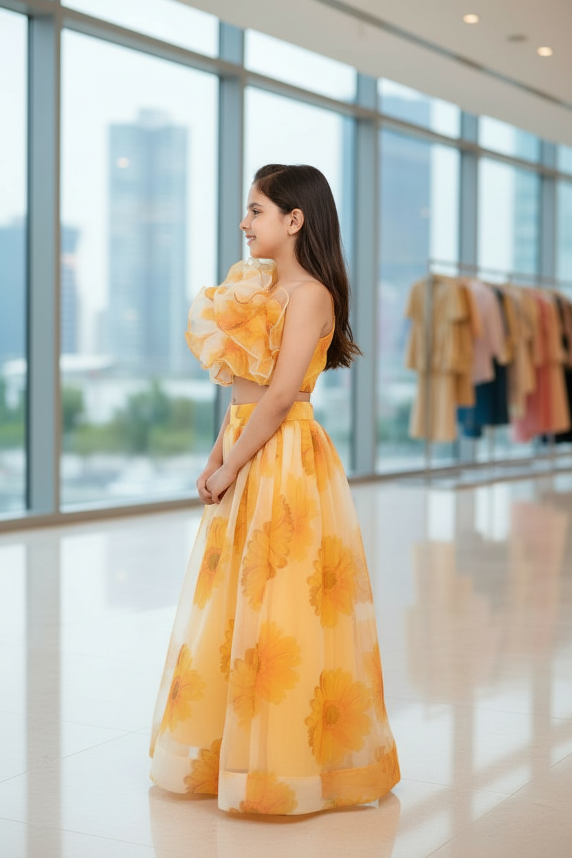 Yellow Designer lehenga choli set