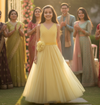 Girls gold Gown length dress M230901