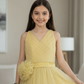 Girls gold Gown length dress M230901