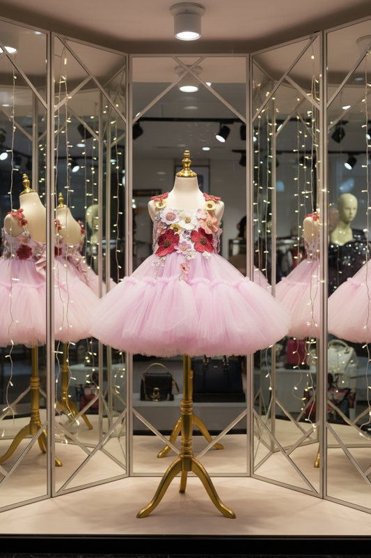 Girls purple knee length Casual frock m240007