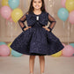 Girls blue casual frock m250047