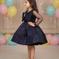Girls blue casual frock m250047
